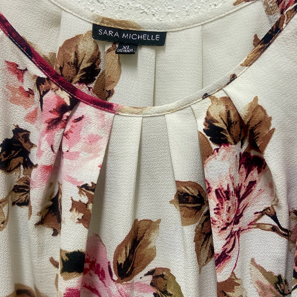 Sara Michelle women’s floral plus size blouse XL